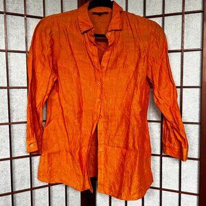 Lafayette 148 New York 100% Linen Architectural Seam Boxy Tunic - S